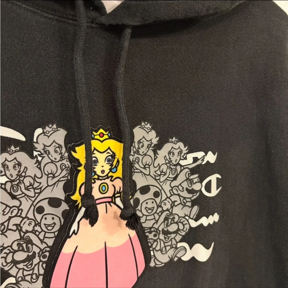 Champion x Super Mario Bros. Reverse Weave hoodie Princess Peach large - Picture 3 of 8